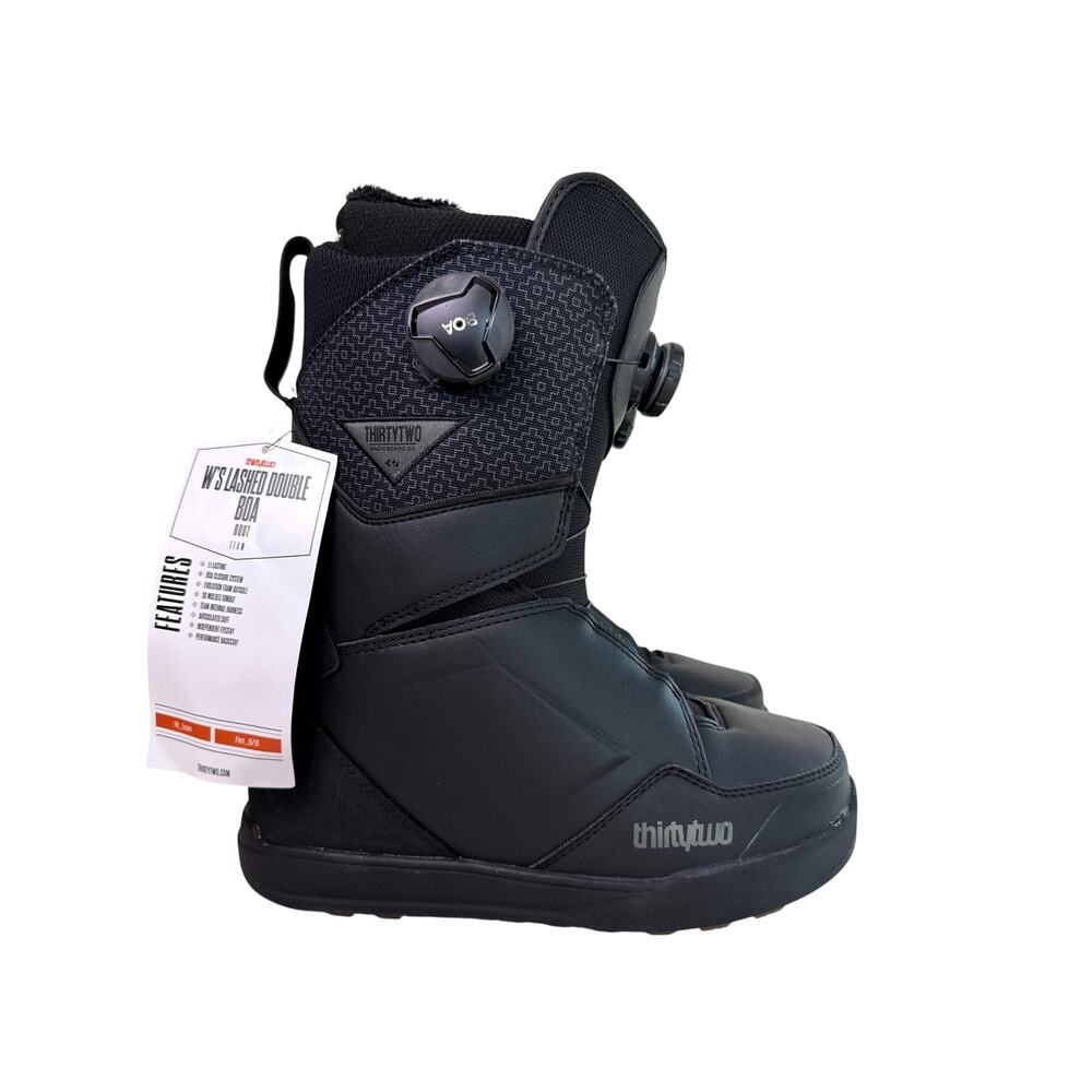 Thirtytwo Lashed Double BOA Womens 8 EU 39 Snowboard Boots Black Moldable